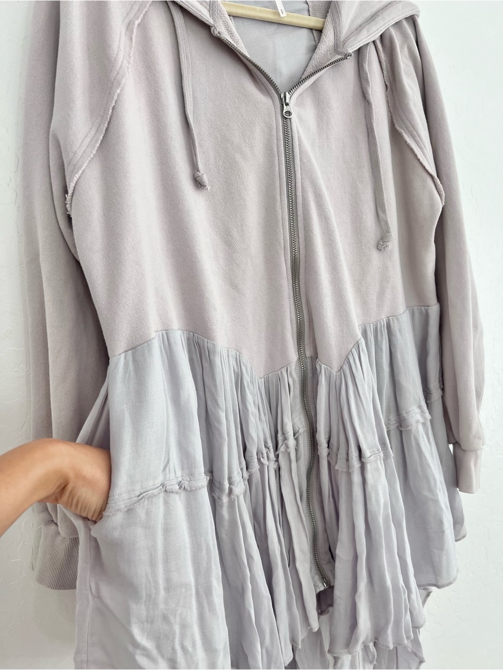 Free People Moon Dust Ethereal Lavender Cardigan Hoodie - Picture 6 of 10